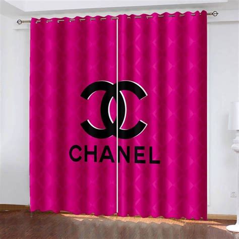 chanel hot pink curtains.